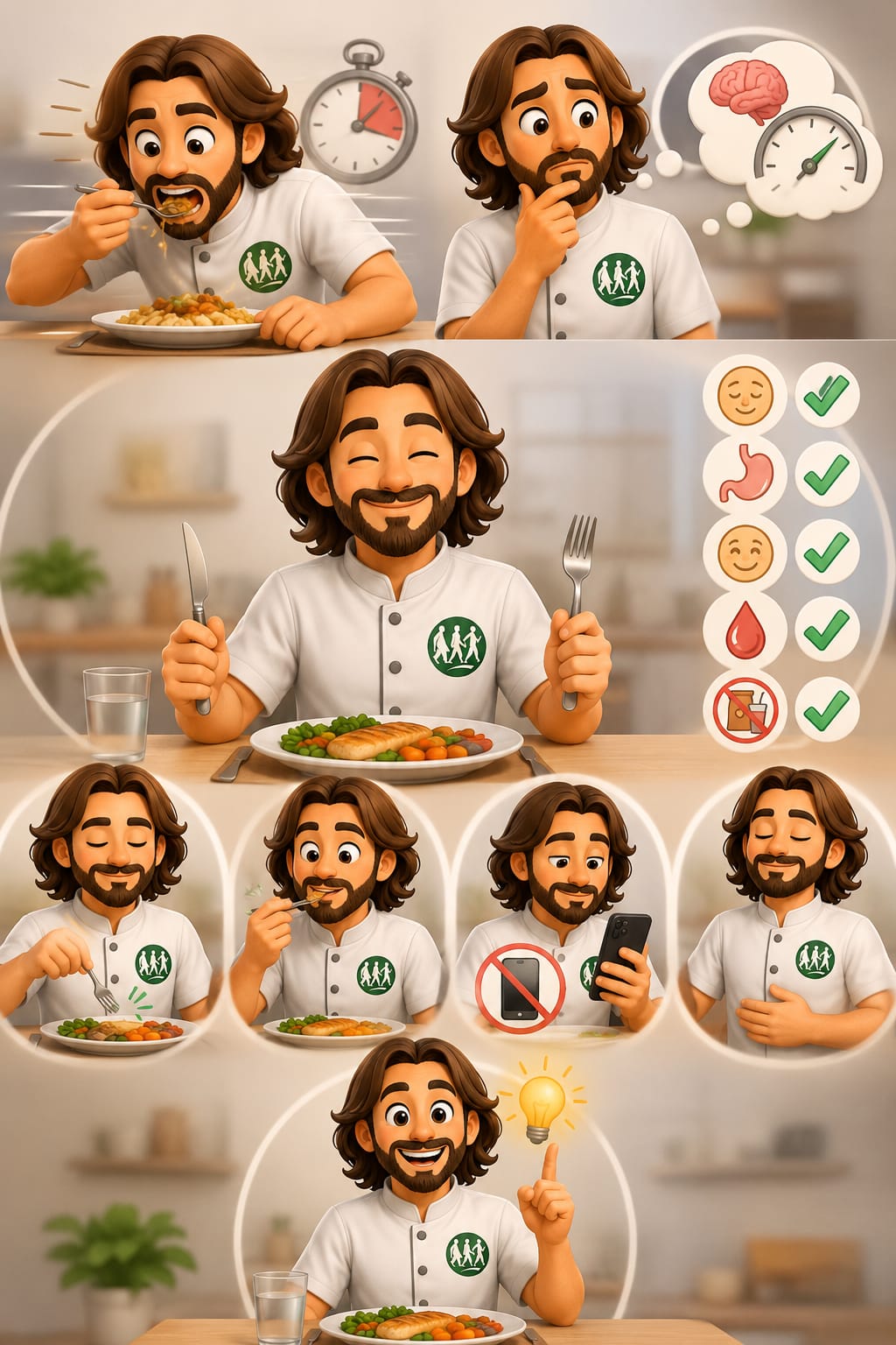 Secuencia visual de una receta saludable vinculada a NutrAry
